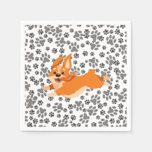 Cute Pembroke Welsh Corgi Servet