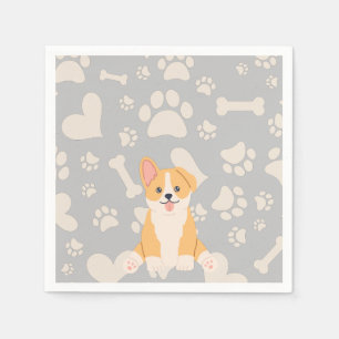 Cute Pembroke Welsh Corgi Servet