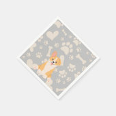Cute Pembroke Welsh Corgi Servet (Hoek)