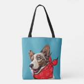 Cute Pembroke Welsh Corgi Tote Bag (Achterkant)