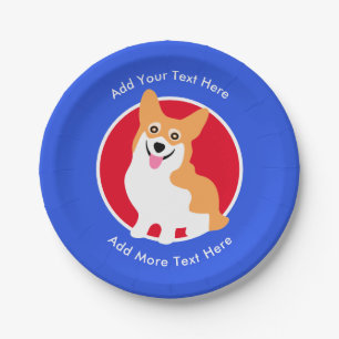 Cute Pembroke Welsh Corgi - Voeg uw eigen tekst to Papieren Bordje