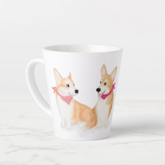 Cute Pembroke Welsh corgis latte mok (Linkerhoek)
