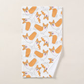 Cute Pembroke Welsh Corgis Pattern Bad Handdoek (Handdoek)
