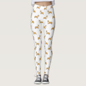 Cute Pembroke Welsh Corgis Pattern | Fun-Hondenlie Leggings (Voorkant)