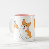 Cute Pembroke Welsh Corgis Tweekleurige Koffiemok (Voorkant links)