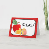 Cute Pencil & Apple Colorful Teacher Appreciation Bedankkaart (Voorkant)
