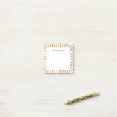 Cute Pencil Border Custom Name Teacher Gift Post-it® Notes (Op bureau)