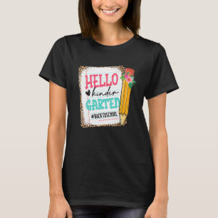 Cute Pencil Hallo Kindergarten Happy First Day of T-shirt