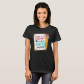Cute Pencil Hallo Kindergarten Happy First Day of T-shirt (Voorkant volledig)
