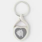 Cute Pencil Pommommeren Hond Sleutelhanger (Voorkant)