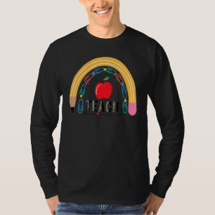 Cute Pencil Rainbow Teach Love Inspire Teacher App T-shirt
