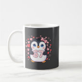 Cute Penguin 67 Six Seven Valentine Hearts 6 7 Mem Koffiemok (Links)