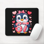 Cute Penguin 67 Six Seven Valentine Hearts 6 7 Mem Muismat (Met muis)