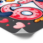 Cute Penguin 67 Six Seven Valentine Hearts 6 7 Mem Poster (Hoek)