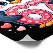 Cute Penguin 67 Six Seven Valentine Hearts 6 7 Mem Poster (Hoek)