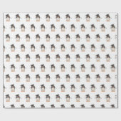Cute Penguin Afstuderen Gift Wrapping Paper Cadeaupapier (Vlak)