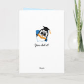 Cute Penguin Afstuderen Kaart (Achterkant)