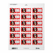 Cute Penguin and Hearts Valentijn Address Label (Full Sheet)