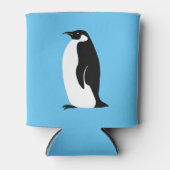 Cute Penguin Aqua Black White Blikjeskoeler (Voorkant)