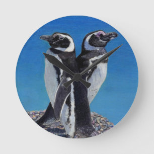 Cute Penguin Art Wall klok