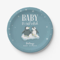 Cute Penguin Baby Het is koud buiten de blauwe dou