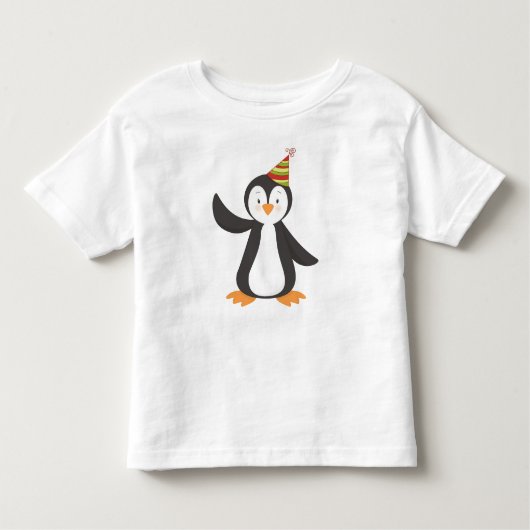 Cute Penguin, Baby Penguin, pinguïn met partijgebo Kinder Shirts (Voorkant)