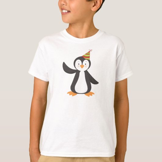 Cute Penguin, Baby Penguin, pinguïn met partijgebo T-shirt (Voorkant)