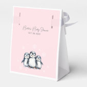 Cute Penguin Baby shower Bedankdoosjes (Achterkant)