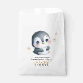 Cute Penguin Baby shower Bedankzakje