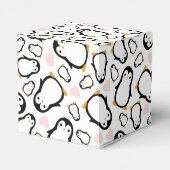 Cute Penguin Baby shower Blue Boy Bedankdoosjes (Achterkant)