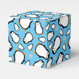 Cute Penguin Baby shower Blue Boy Bedankdoosjes