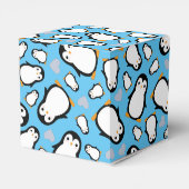 Cute Penguin Baby shower Blue Boy Bedankdoosjes (Achterkant)