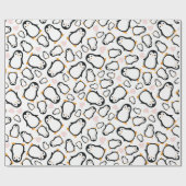 Cute Penguin Baby shower Blue Boy Cadeaupapier (Vlak)