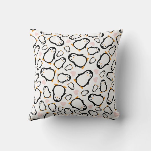 Cute Penguin Baby shower Blue Boy Kussen (Achterkant)