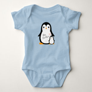 Cute Penguin Baby shower Blue Boy Romper