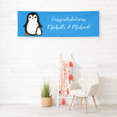 Cute Penguin Baby shower Blue Boy Spandoek (Insitu)