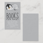 Cute Penguin Baby shower Books for Baby Informatiekaartje (Voorkant / Achterkant)