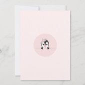 Cute Penguin Baby shower Invitation Kaart (Achterkant)
