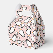 Cute Penguin Baby shower Pink Girl Bedankdoosjes (Achterkant)
