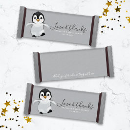 Cute Penguin Baby shower Snoep Bar Wrapper