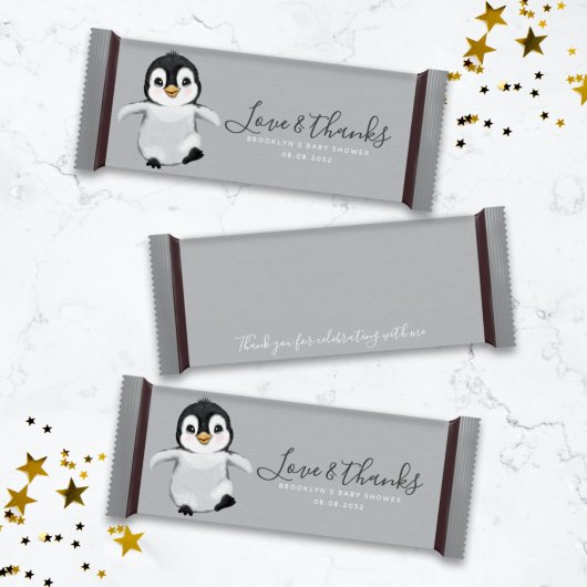 Cute Penguin Baby shower Snoep Bar Wrapper