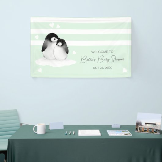 Cute Penguin Baby shower Spandoek (Beurs)