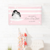 Cute Penguin Baby shower Spandoek (Insitu)