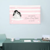 Cute Penguin Baby shower Spandoek (Beurs)