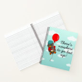 Cute Penguin Balloon Inspirerend Quote voor kinder Notitieboek (Binnen)