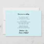 Cute Penguin Beach Scene Holiday Moving Aankondiging (Achterkant)