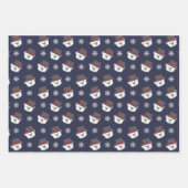 Cute Penguin Beer Snowflakes Winter Kerstmis Inpakpapier Vel (Voorkant)