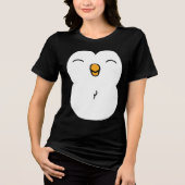 Cute Penguin Belly Tri-Blend Shirt (Voorkant)