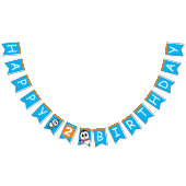 Cute Penguin Birthday Bunting Flags/Banner Vlaggetjes (Alle)