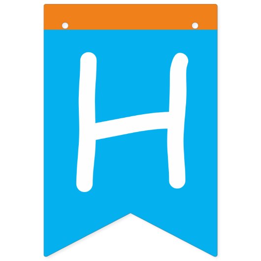 Cute Penguin Birthday Bunting Flags/Banner Vlaggetjes (Eerste vlag)